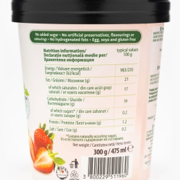 Înghețată vegană cu cocos și căpșuni 300g