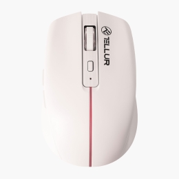 Mouse wireless Silent Click, alb