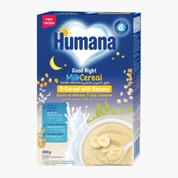 Cereale cu lapte și banană Noapte bună, 6+ luni, 200g 