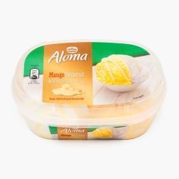 Înghețată cu aromă de cocos, mango și sirop de ciocolată albă 900ml (470g)