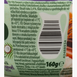 Desert vegan din orez cu ciocolată și caramel 160g