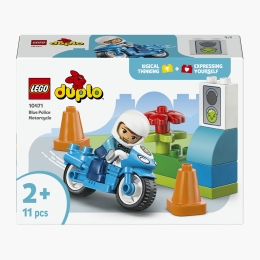 Motocicletă albastră de poliție, 10471 Duplo, 11 piese, +2 ani