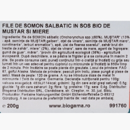 File de somon sălbatic în sos eco de muștar și miere, 200g