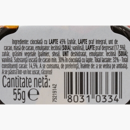 Figurină de ciocolată în formă de Moș Craciun 55g