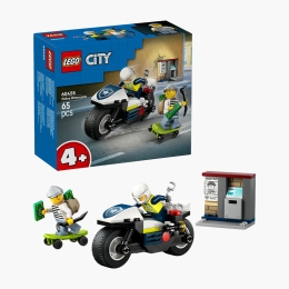 Urmărire cu motocicleta de poliție, 60455 City, 65 piese, +4 ani
