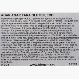 Agar agar eco, fără gluten 30g