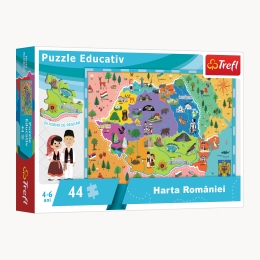 Puzzle educațional-Harta României 4+ ani