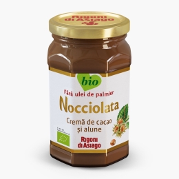 Cremă eco de cacao si alune Nocciolata, cu lapte 250g