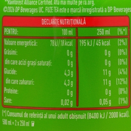 Ceai negru căpșune și pepene galben, 500ml 