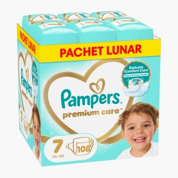 Scutece Premium Care, mărimea 7, 15+ kg, 108 buc