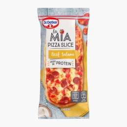 Pizza baghetă cu salam și mozzarella La Mia Slice Beef Salami 140g