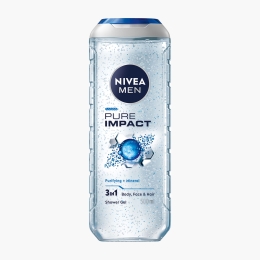 Gel de duș bărbați Pure Impact, 3 în 1, pentru corp, față și păr 0.5l