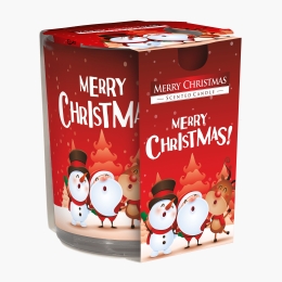Lumânare parfumată în pahar Merry Christmas (~22 ore)