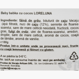 Cozonac Baby Babka cu cocos, 180g