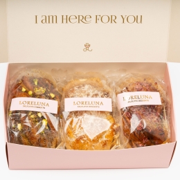 Baby babka mixt (zmeură, cocos, fistic) - cutie cadou 460g