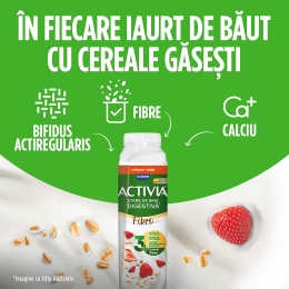 Iaurt de băut cu căpșuni și grâu integral 320g