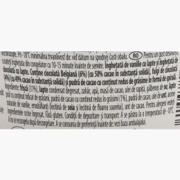 Înghețată duo de vanilie cu lapte și de ciocolată cu lapte 353g