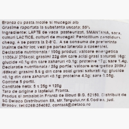 Brânză Brie mini 5x25g