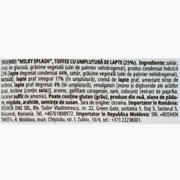 Caramele cu umplutură de lapte Milky Splash 1kg