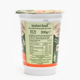 Smântână eco 20% grăsime 200g