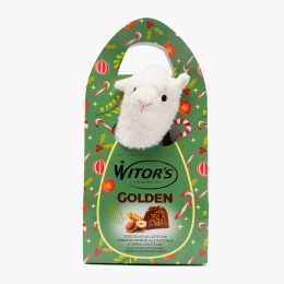 Praline de ciocolată cu lapte și cremă de alune și cereale crocante Golden cu jucărie de pluș 100g