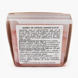 Sorbet căpșuni, ananas, acai 270g