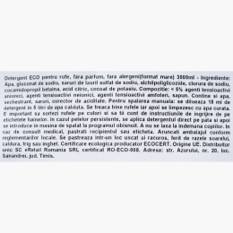 Detergent de rufe lichid bio, fără parfum, 3l 	