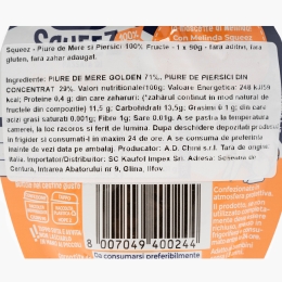 Squeez piure de mere și piersici 90g