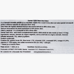 Hrană complementară pentru câini Dental Care Stick, 180g