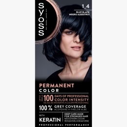 Vopsea de păr permanentă Professional Performance 1-4 negru albăstrui, 115ml