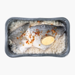 File doradă cu orez și sos de unt cu lămâie, 300g