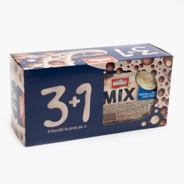 Iaurt Mix vanilie și cioco biluțe 4x130g