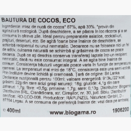 Băutură de cocos eco 400ml