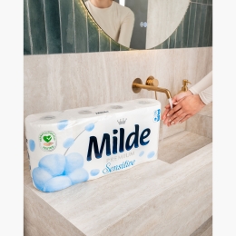 Hârtie igienică Sensitive, 3 straturi, 8 role