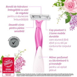 Aparat de ras pentru femei Soleil Escape Summer Blossom, 3 lame, 3 buc