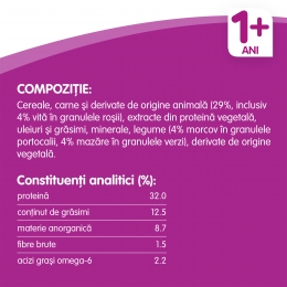 Hrană uscată pentru pisici adulte, 800g, cu vită