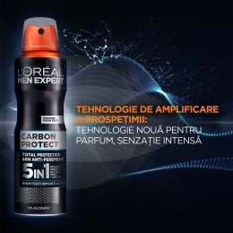 Antiperspirant spray pentru bărbați 5-in-1 Carbon Protect, 150 ml