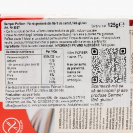 Făină grosieră din fibră de cartof, fără gluten 125g