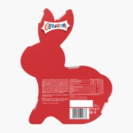 Selecție de bomboane de ciocolată formă iepuraș 215g