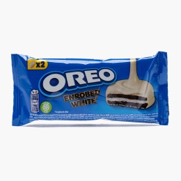 Biscuiți cu cacao și cremă cu aromă de vanilie, cu glazură albă 41g