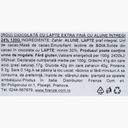 Ciocolată cu lapte extrafină, cu alune întregi 24% 130g