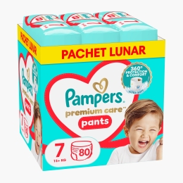 Scutece-chiloțel Premium Care Pants XXL, mărimea 7, 15+ kg, 80 buc