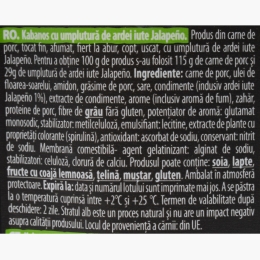 Cârnați sticks picanți cu jalapeno 95g