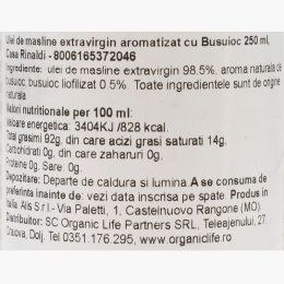 Ulei de măsline extravirgin aromatizat cu busuioc 250ml 