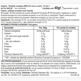 Rondele ecologice din orez cu mere 12+ luni 40g