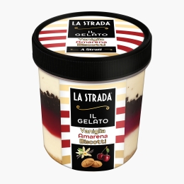 Înghețată cu vanilie, amarena și biscotti 330g