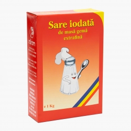 Sare iodată gemă extrafină cutie 1kg