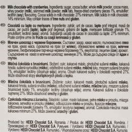 Ciocolată cu lapte cu merișoare 80g