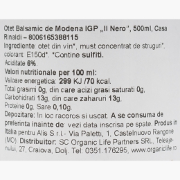 Oțet balsamic de Modena IGP Il Nero, 0.5l