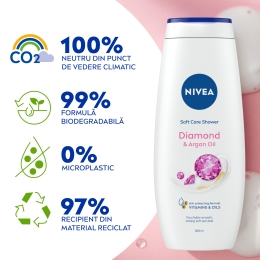 Gel de duș Diamond & Argan Oil 0.5l